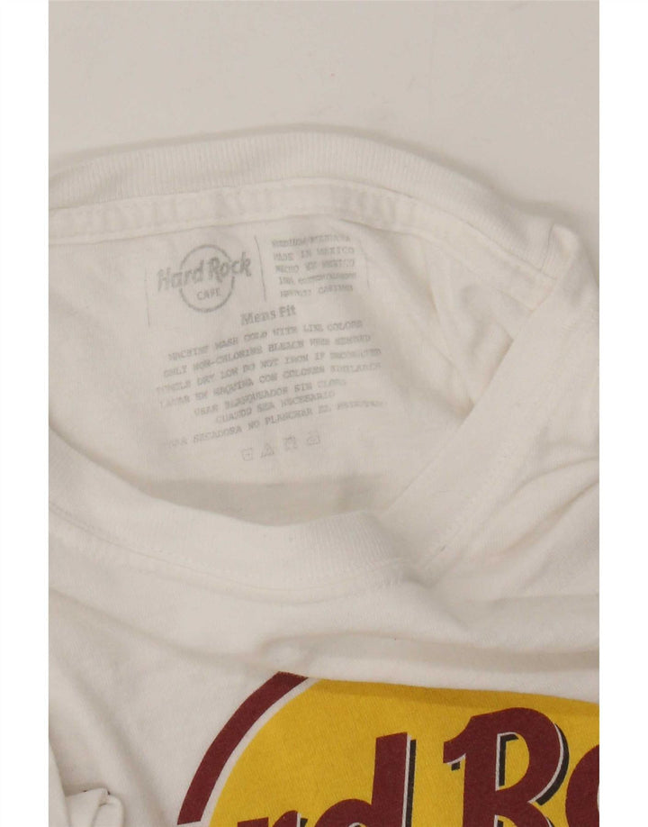 Hard Rock Cafe T-shirt graphique Aruba pour homme en coton blanc moyen