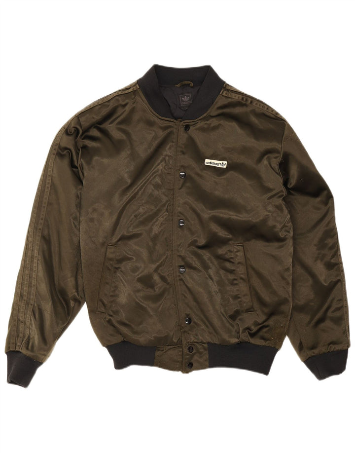 Adidas Veste Varsity Homme UK 36 Petit Kaki Polyamide