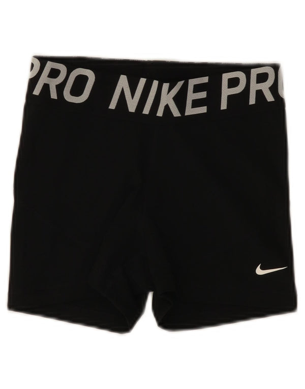 Nike Short de sport graphique pour femme UK 8 Small Noir Polyester