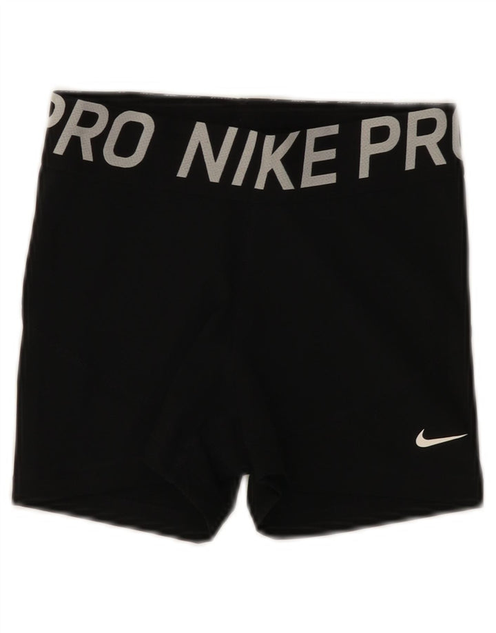 Nike Short de sport graphique pour femme UK 8 Small Noir Polyester