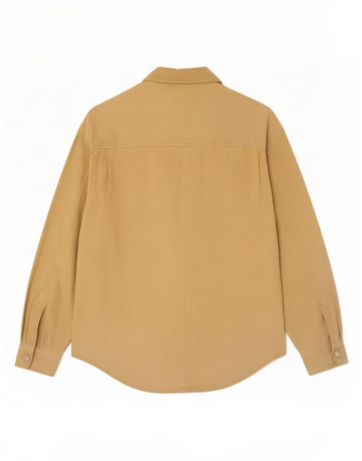 Chemise en daim femme vintage IT 42 Beige Moyen