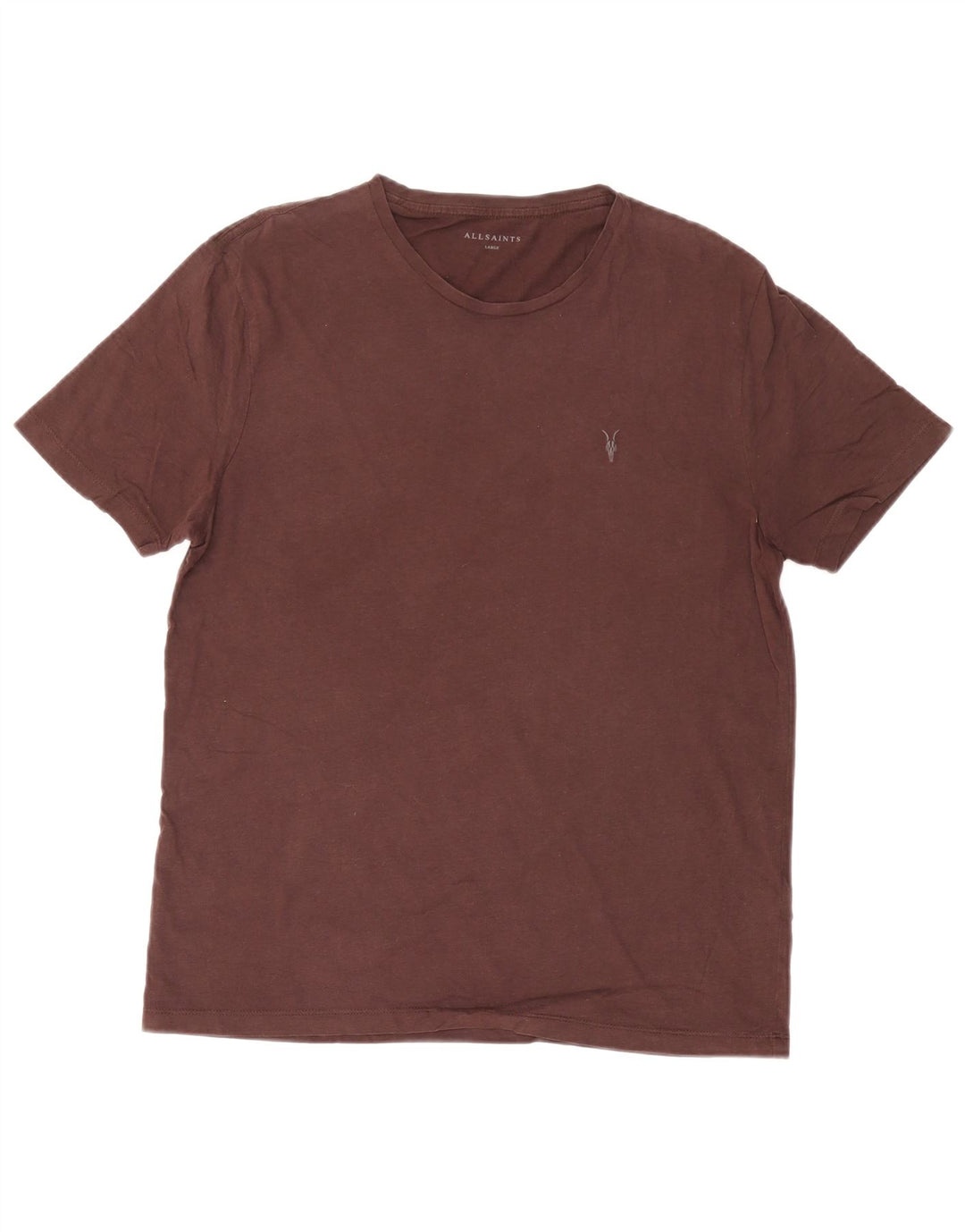 ALL SAINTS T-Shirt Homme Haut Large Bordeaux Coton