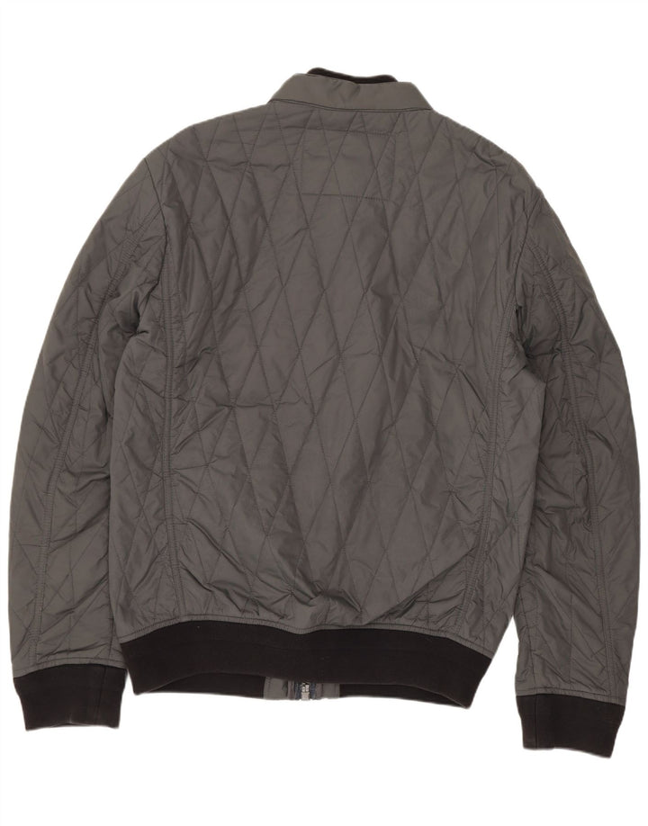 Replay Veste matelassée pour homme UK 40 Large Gris Colorblock Polyamide