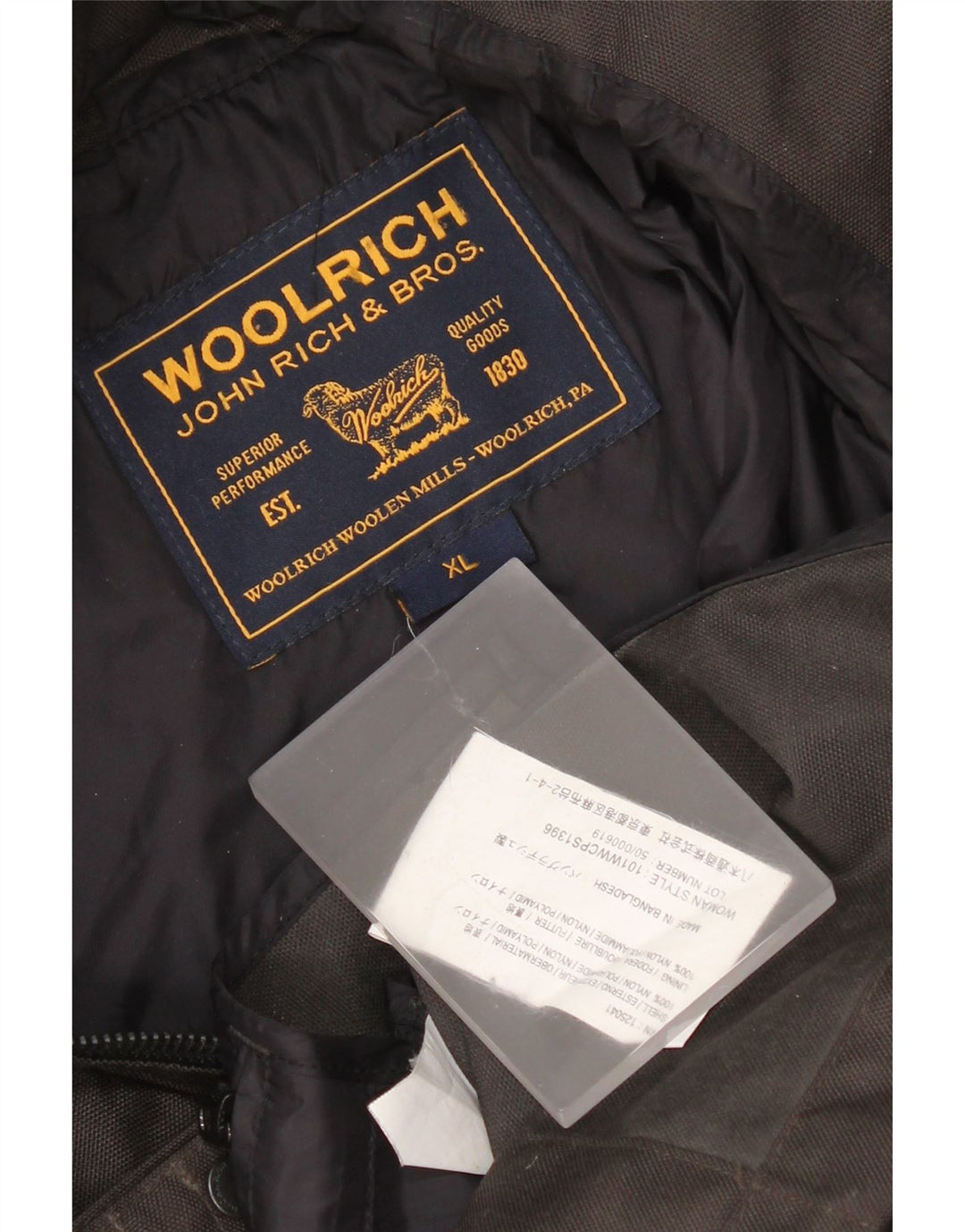 Woolrich Veste Utilitaire Femme UK 18 XL Nylon Noir