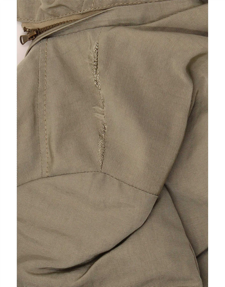 Marella Manteau matelassé surdimensionné à capuche pour femme UK 8 Small Kaki Polyamide