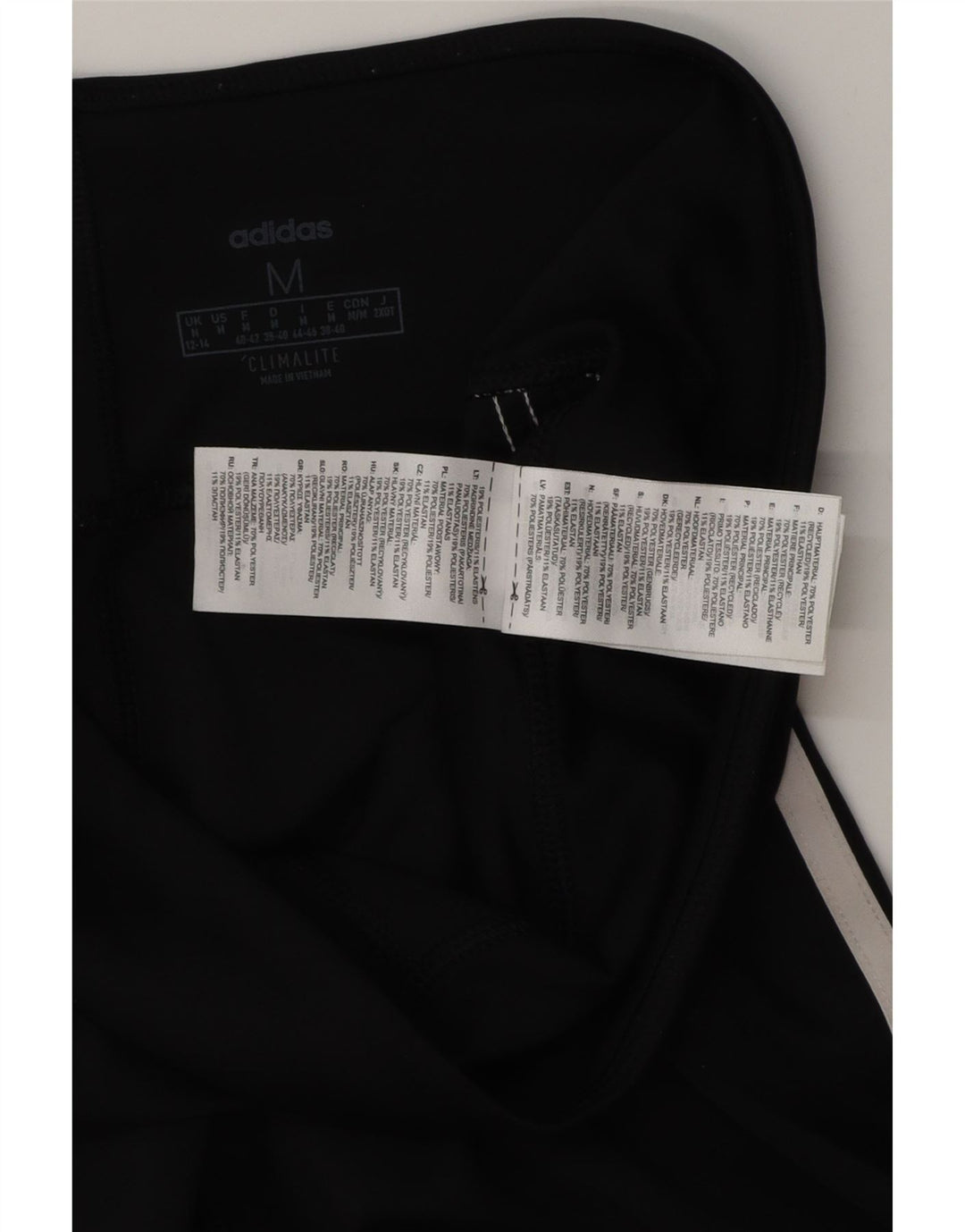 Adidas Femmes Climalite Capri Leggings UK 12/14 Moyen Noir Polyester