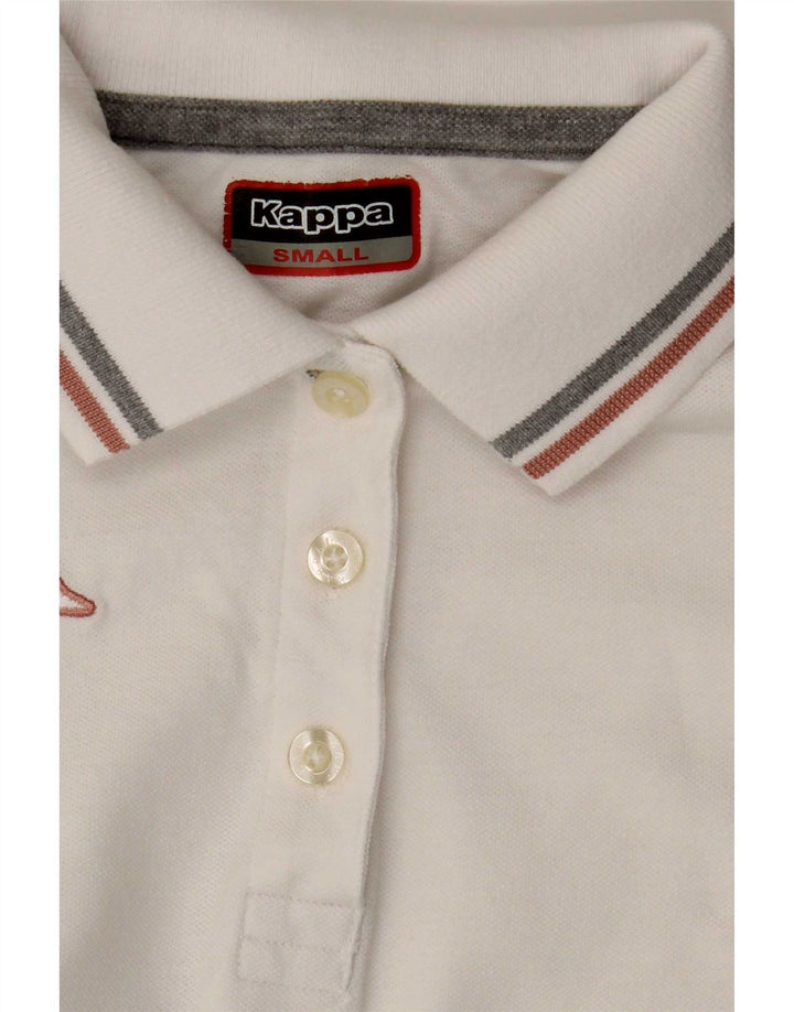 Kappa Polo Femme UK 10 Petit Coton Blanc