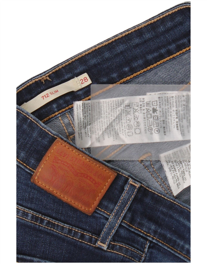 Levi's Jean Slim 712 Femme W28 L30 Bleu Marine Coton