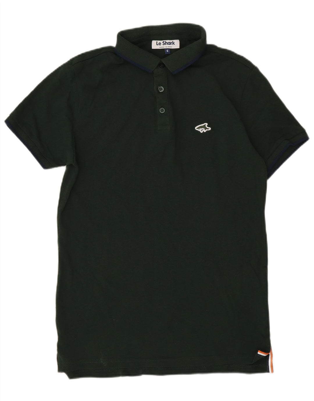 Le Shark Polo Homme Petit Vert Coton