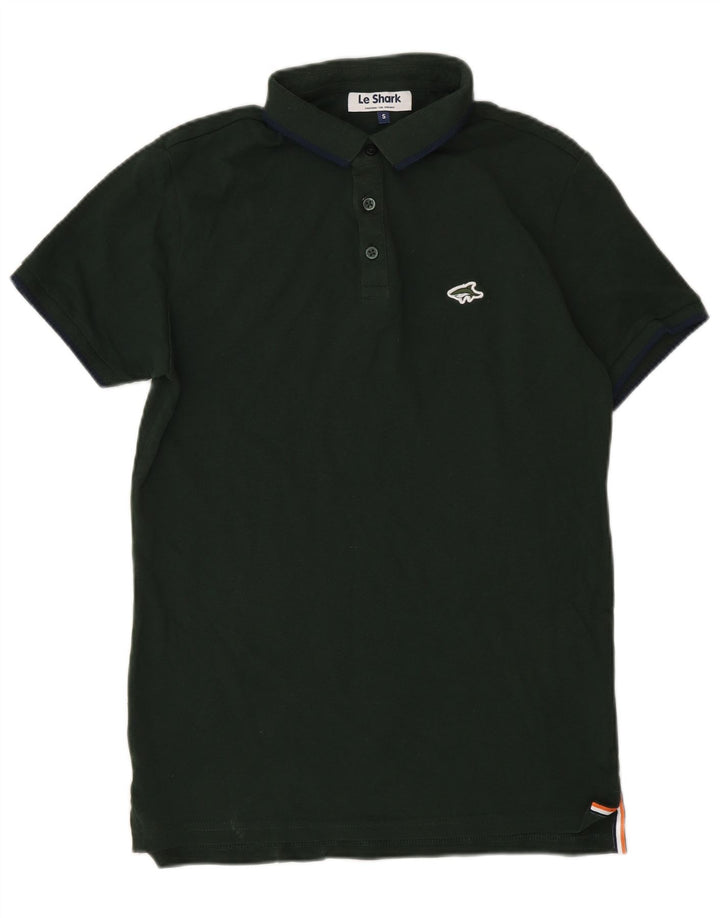 Le Shark Polo Homme Petit Vert Coton