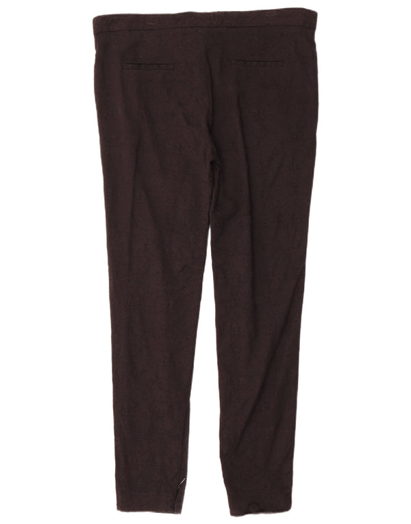 Pantalon Chino Slim Femme Zara Large W30 L30 Noir Viscose