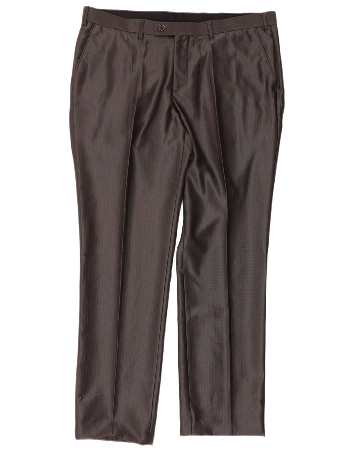 Angelo Litrico Costume 3 pièces pour homme EU 54 2XL W38 L30 Gris à fines rayures classique