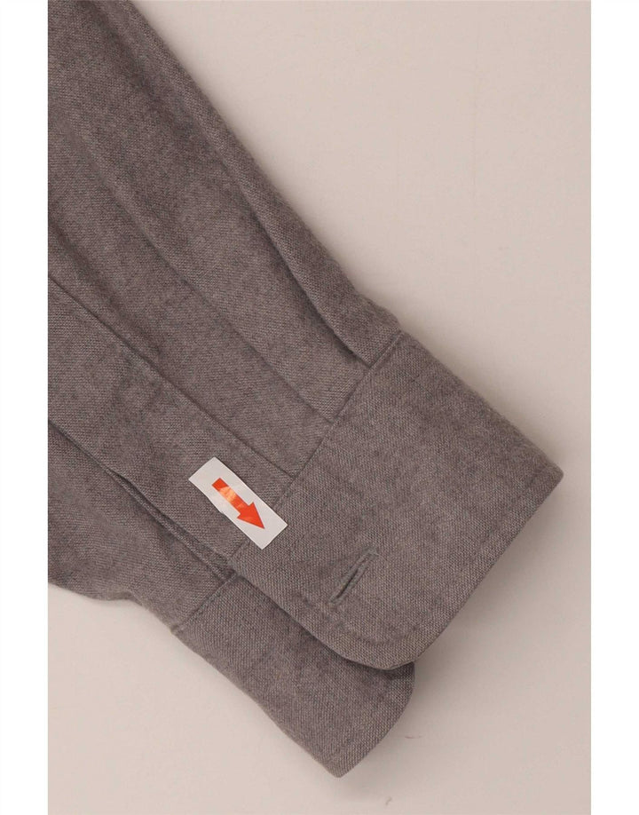 L.L.Bean Chemise Flanelle Homme Coton Gris Moyen