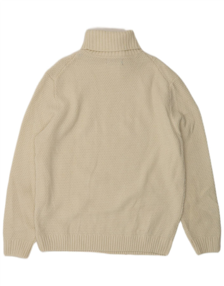 PIOMBO Pull col roulé homme 2XL Acrylique blanc