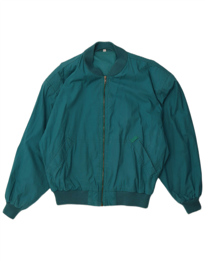 vintage Mens Bomber Jacket EU 48 Coton vert moyen