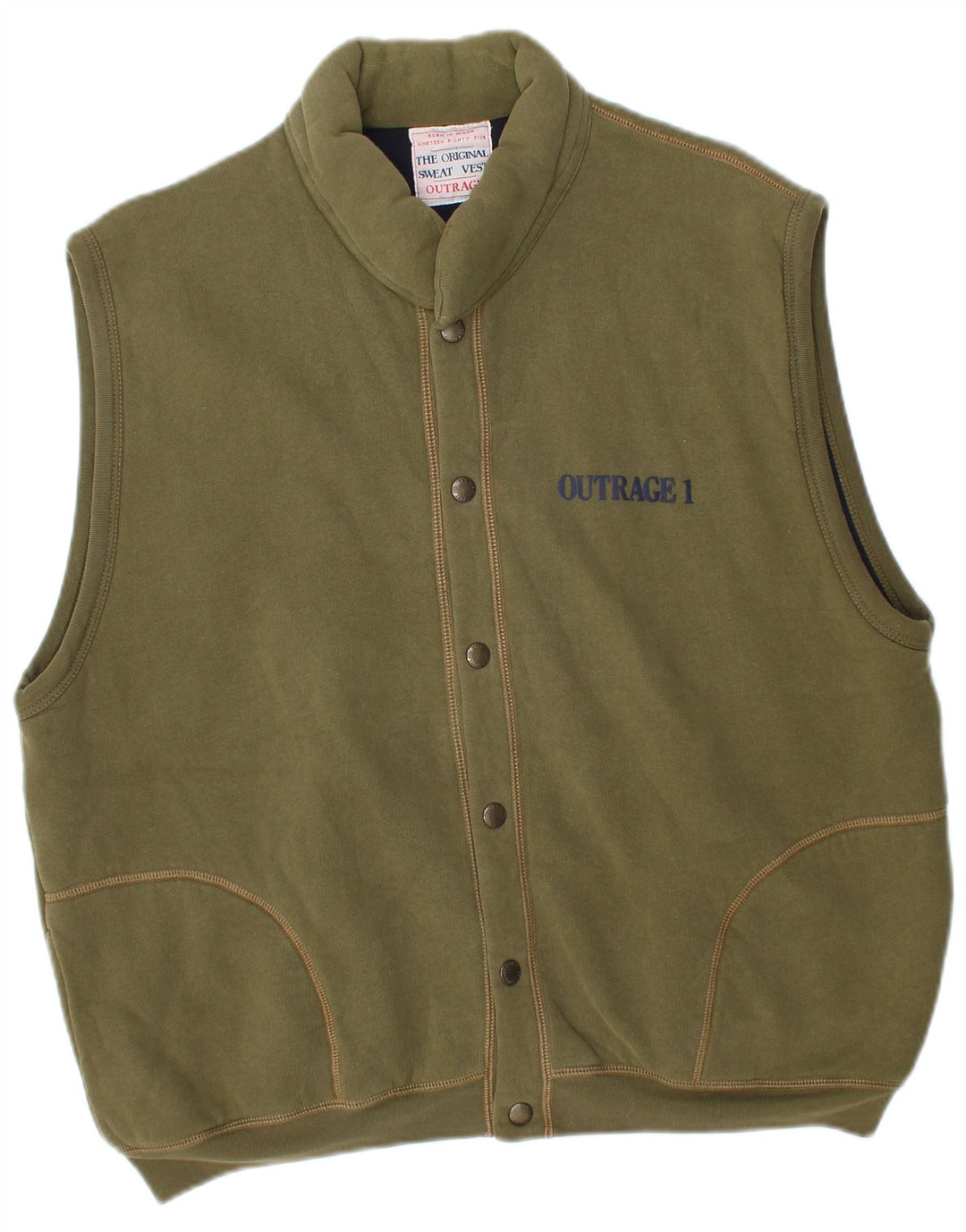 Outrage Gilet graphique pour homme UK 40 Large Kaki