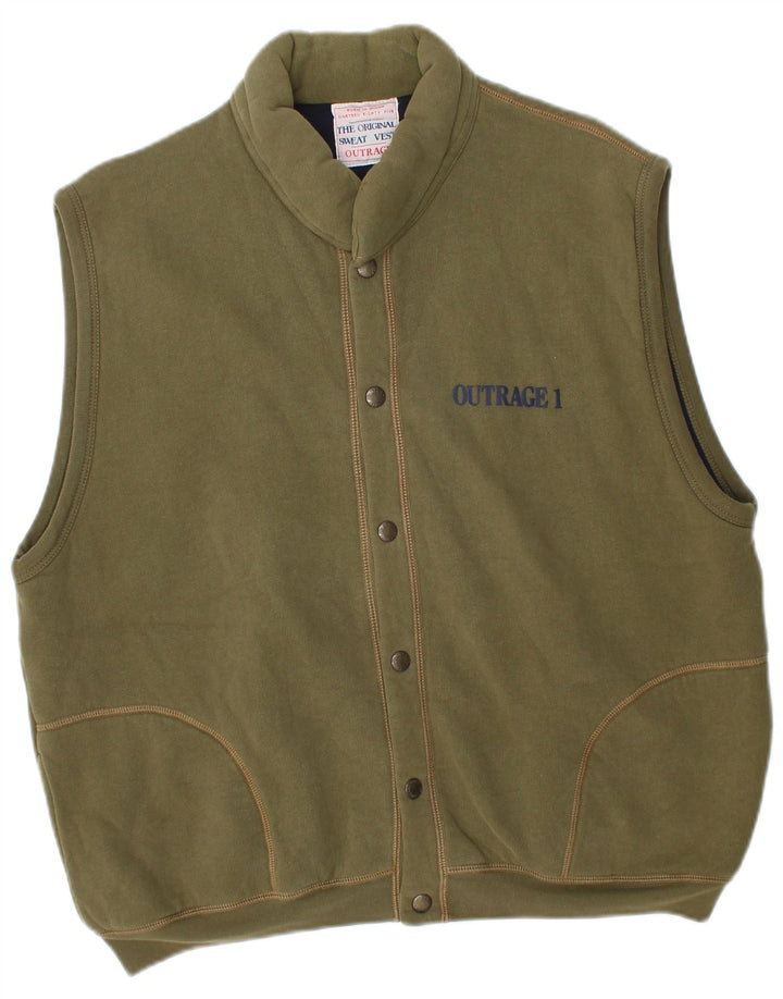 Outrage Gilet graphique pour homme UK 40 Large Kaki