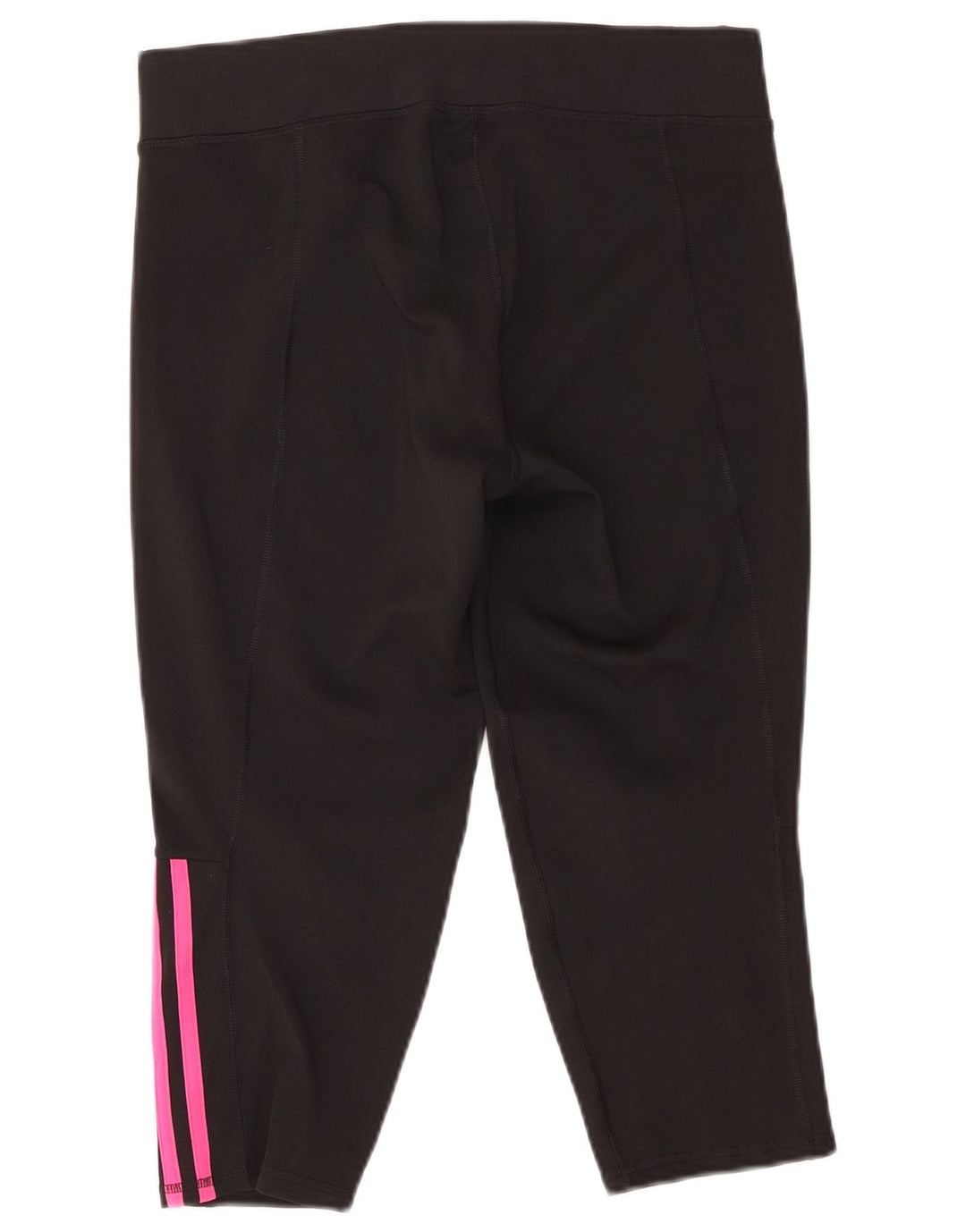 ADIDAS Pantalon de Survêtement Capri Femme UK 16/18 Large Noir Polyester