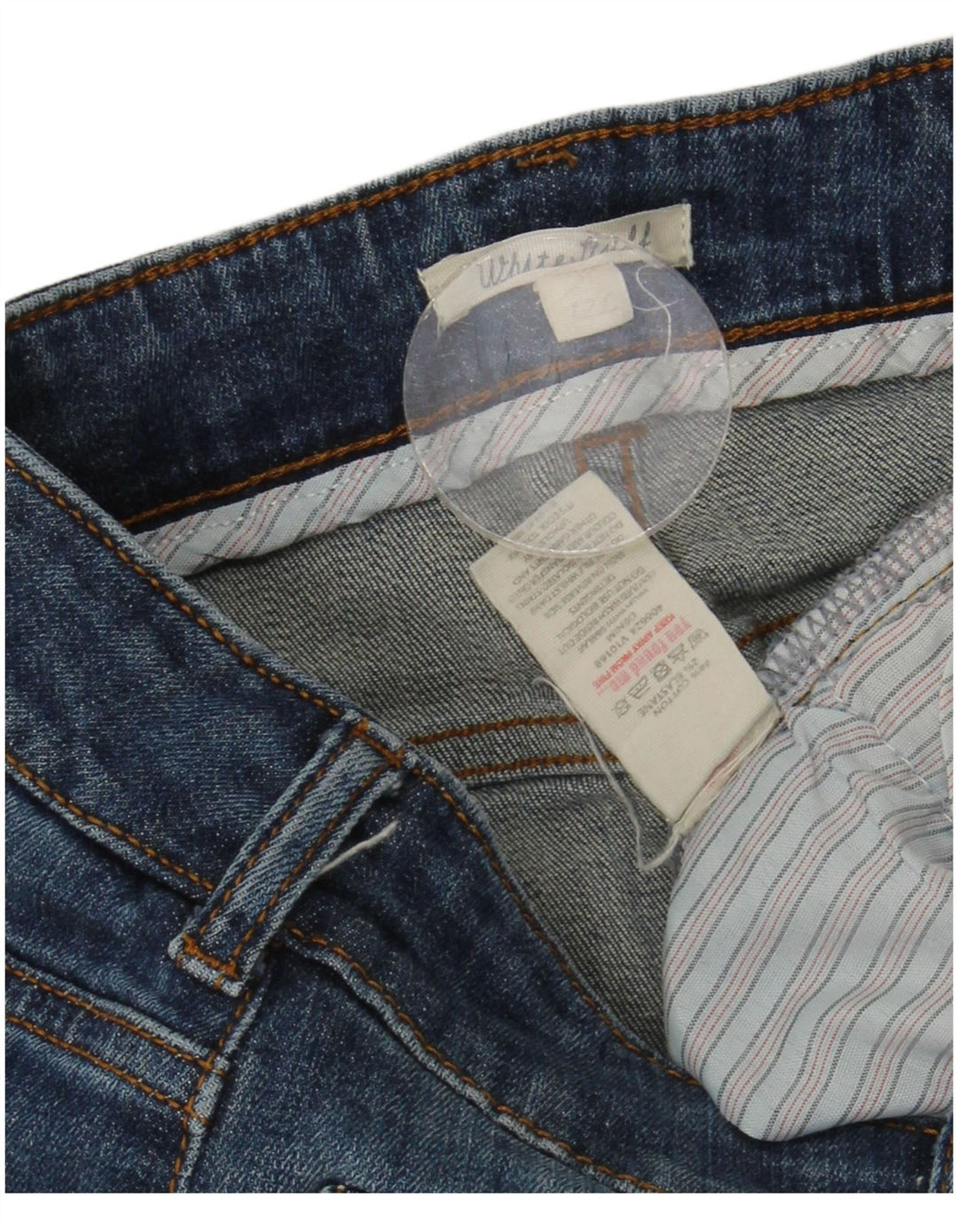 White Stuff Jean long slim pour femme UK 12 Medium W30 L32 Bleu Coton