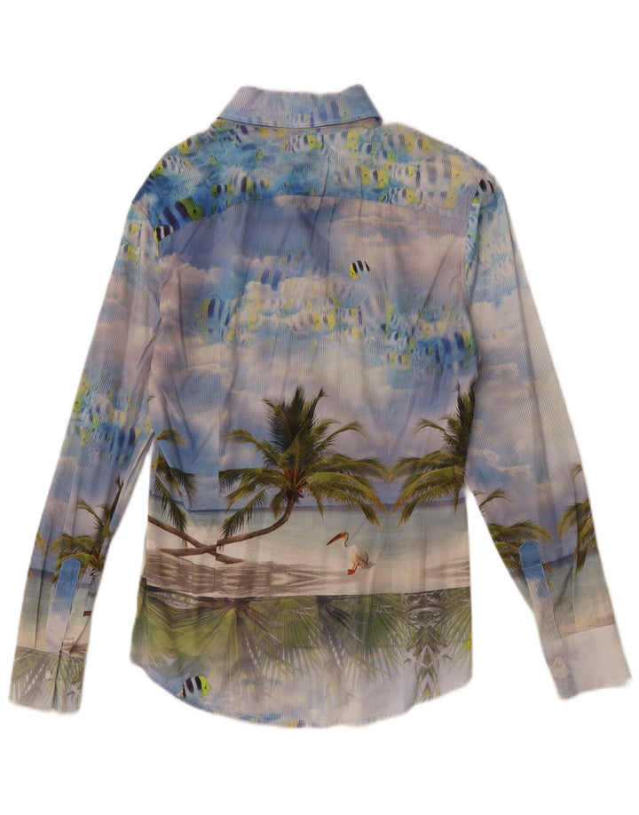 Naracamicee Chemise graphique pour homme XS Bleu hawaïen