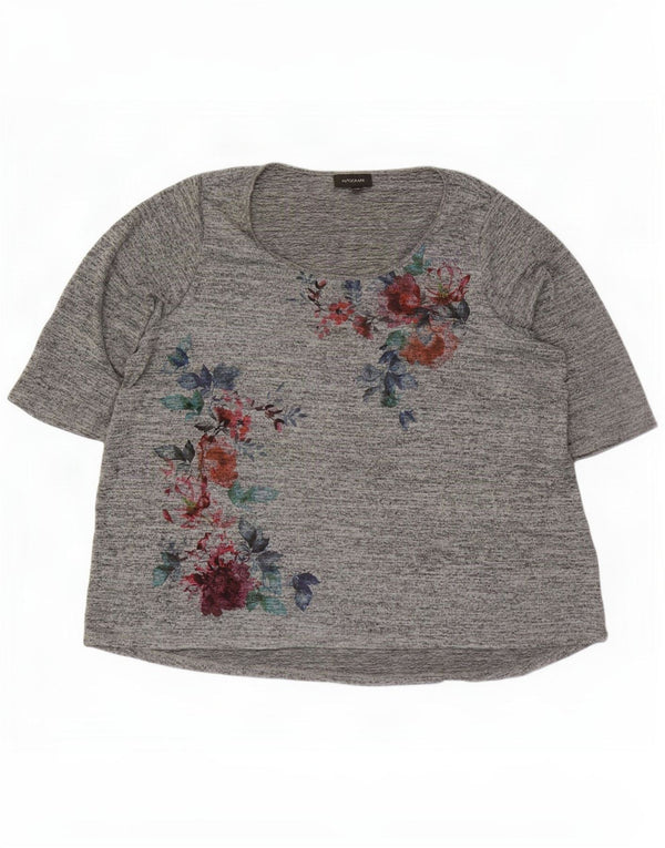 Marks & Spencer Haut graphique autographe pour femme à manches 3/4 UK 26 5XL Gris
