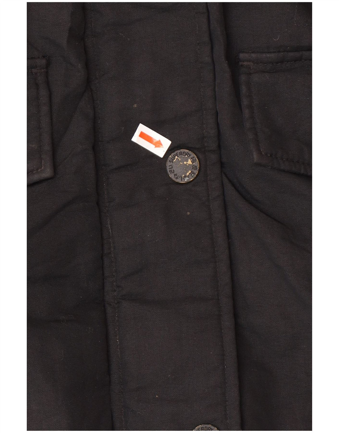 Superdry Parka Femme UK 12 Medium Noir Hiver