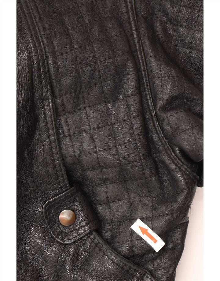veste en cuir homme vintage IT 52 XL Noir