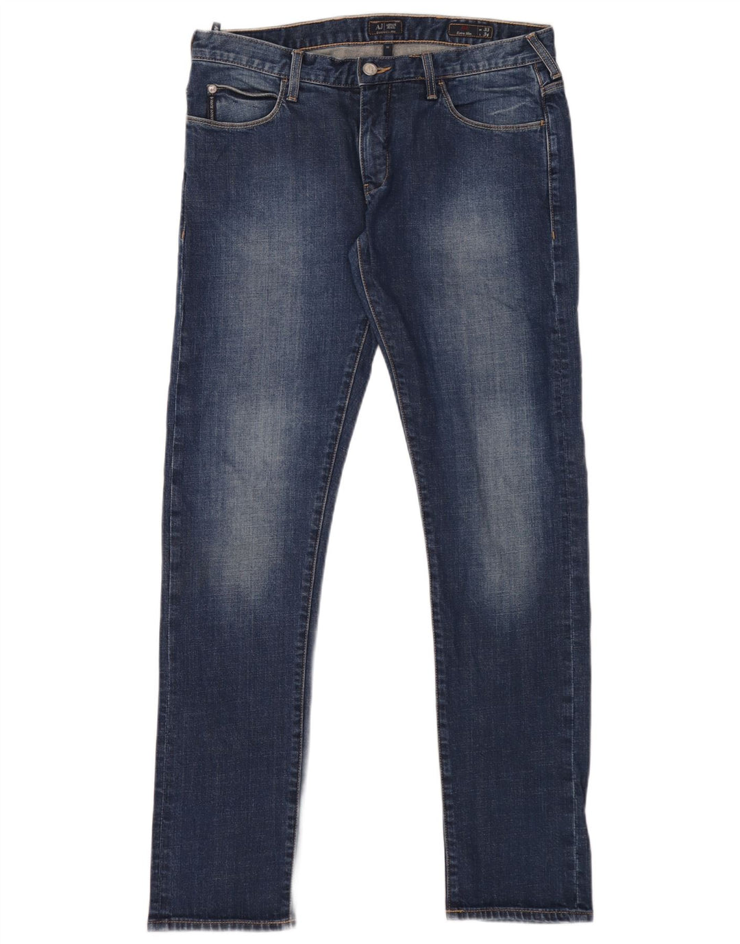 Jeans Slim J10 pour Femmes Armani W33 L34 Bleu Coton