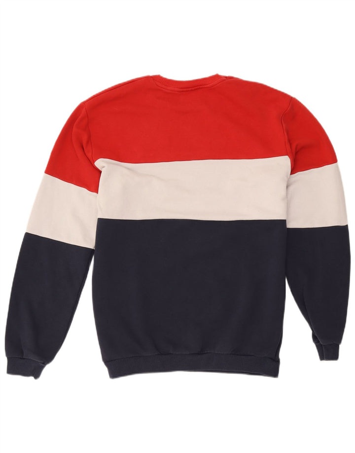 Fila Homme Graphic Sweatshirt Jumper Medium Multicolore Colourblock Coton