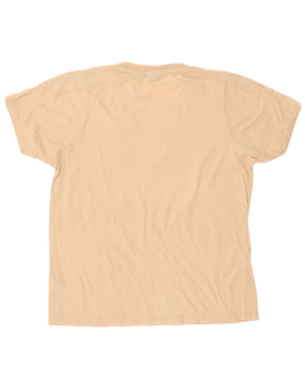 Fila Homme T-Shirt Graphique Haut Large Beige Coton