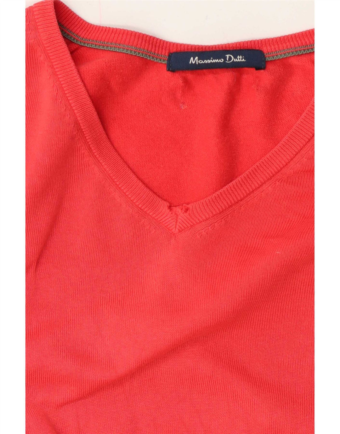Massimo Dutti Pull col V pour homme Rouge Taille L