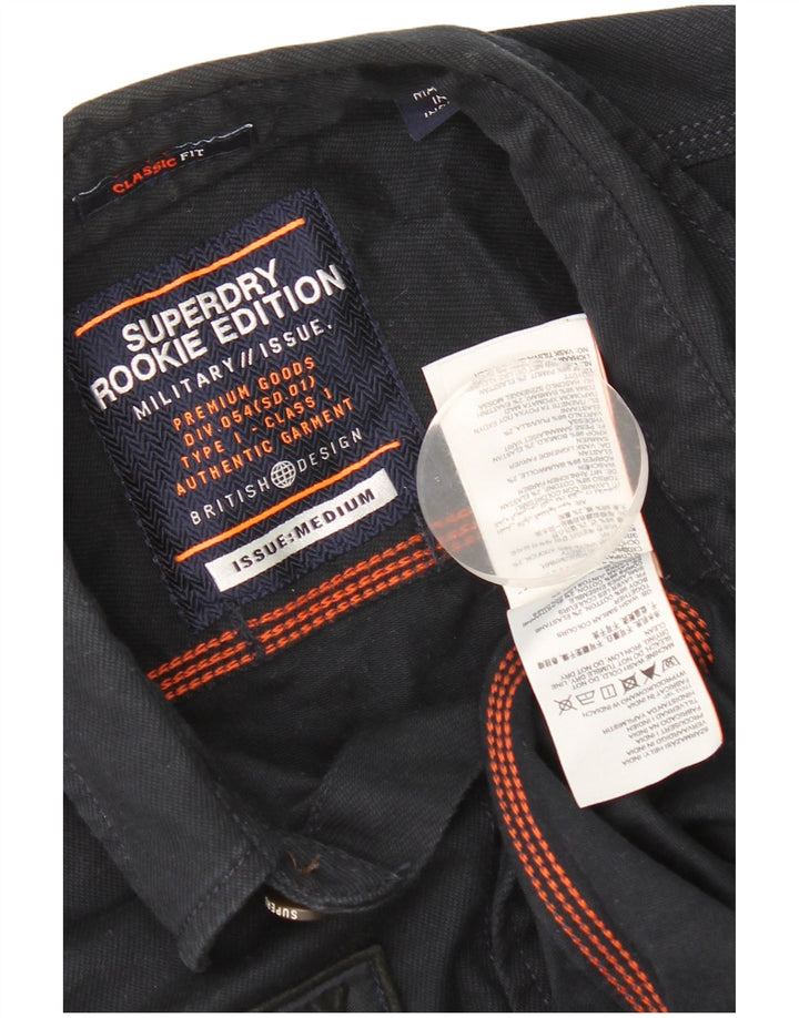 Superdry Chemise Graphique Coupe Classique Homme Bleu Marine Moyen Coton