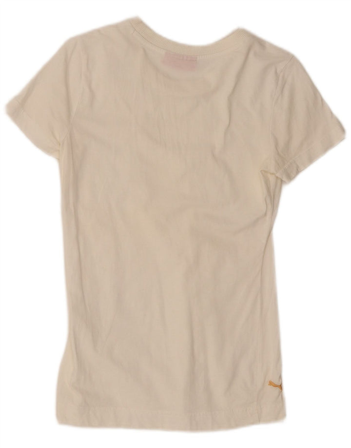 Puma T-shirt pour femme UK 10 Petit Blanc