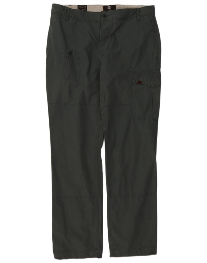TIMBERLAND Pantalon Cargo Droit Homme W36 L34 Vert Coton