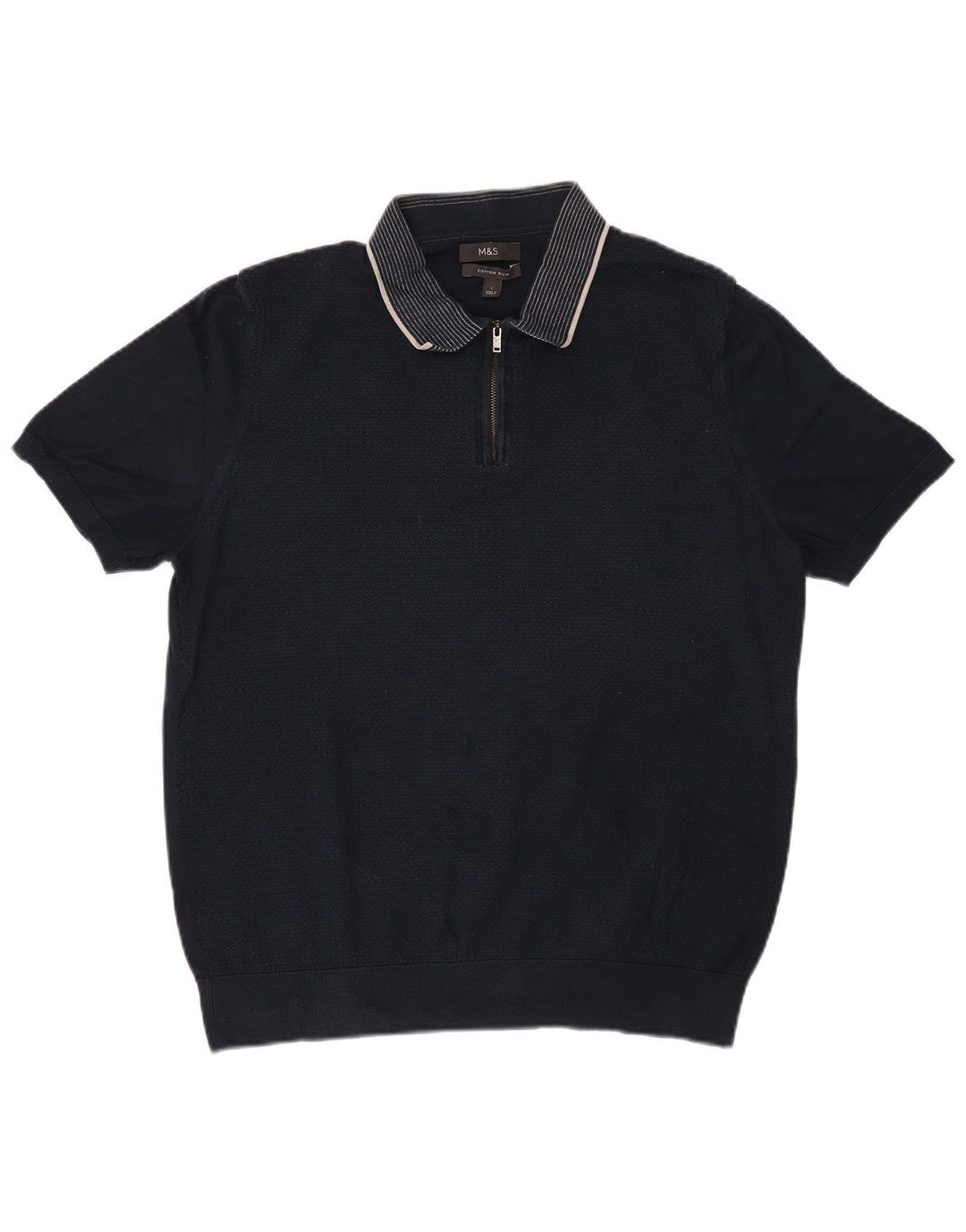 Marks & Spencer Polo Homme Grand Bleu Marine Coton