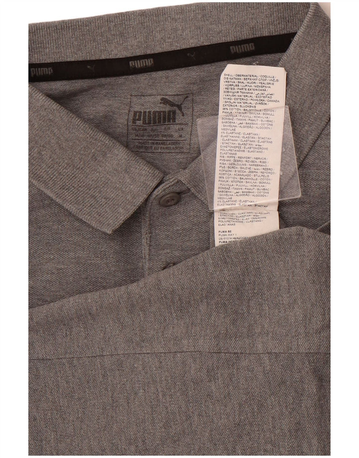 PUMA Polo Homme Gris Moyen Coton