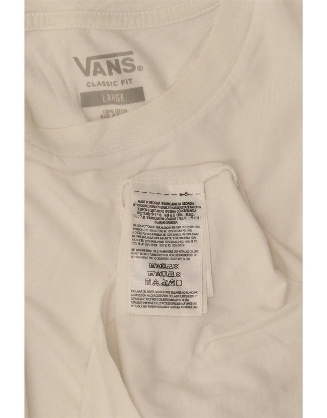 Vans Haut coupe classique à manches longues pour hommes, grand coton blanc