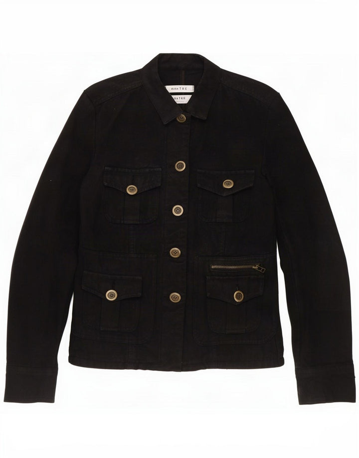 Veste utilitaire Trafaluc pour femme Zara UK 14 Coton noir moyen