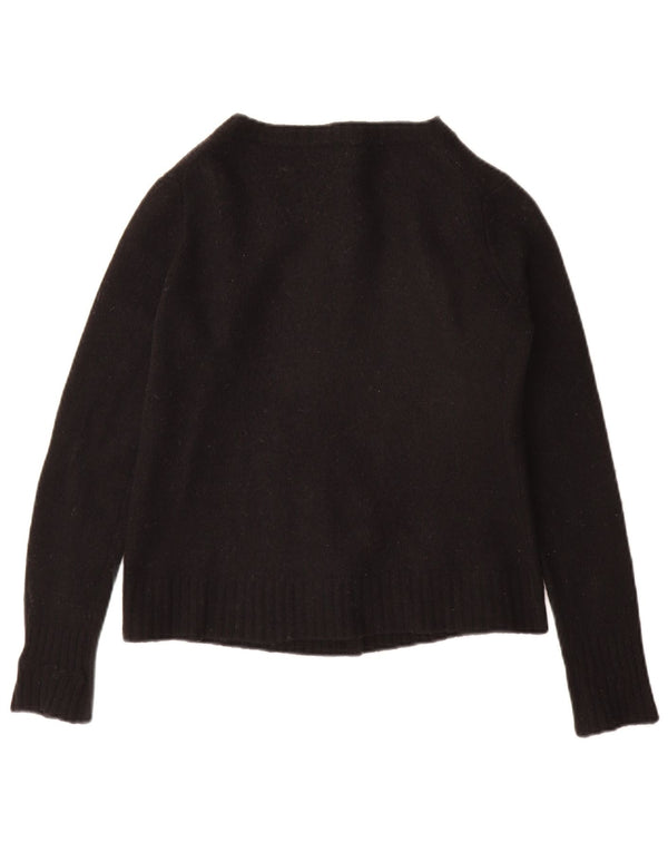 Benetton Pull Cardigan Femme UK 10 Petit Noir