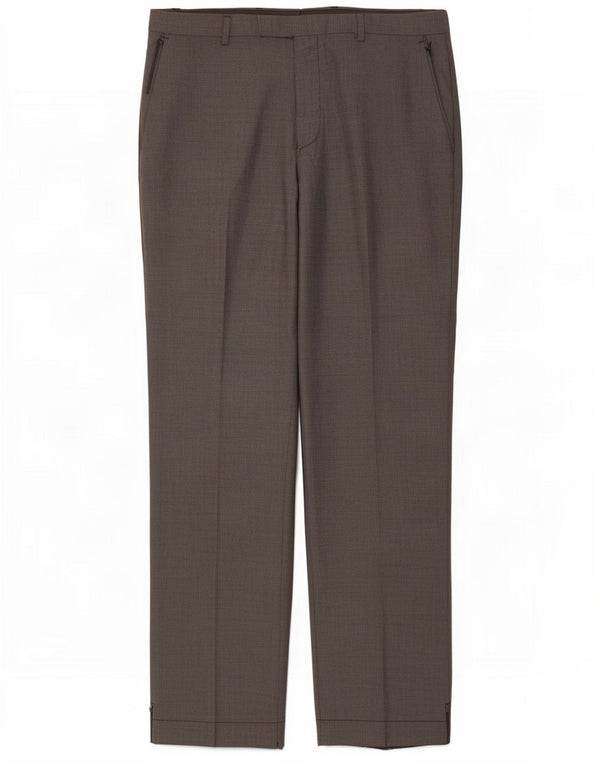 Marks & Spencer Pantalon décontracté coupe ajustée pour homme W34 L33 Gris Polyester