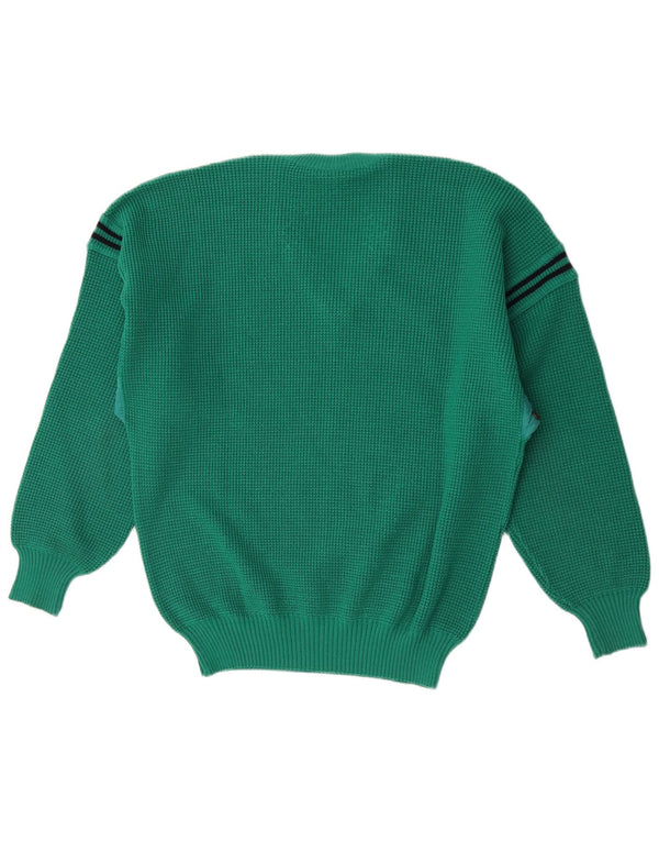 North Pole Pull col V pour homme en laine à rayures vertes