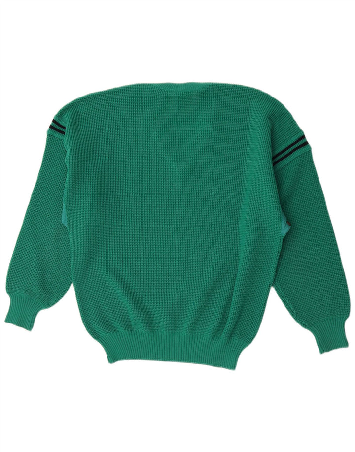 North Pole Pull col V pour homme en laine à rayures vertes