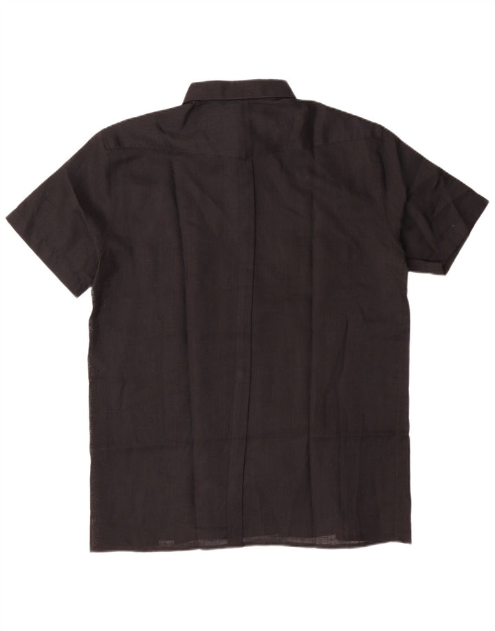 PLAY Hommes Voir à travers Voir à travers la chemise Taille 16 41 Grand Polyester Noir
