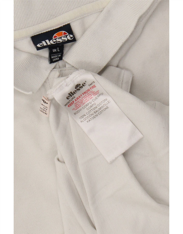 Polo Ellesse Garçon 15-16 ans Grand Blanc Coton