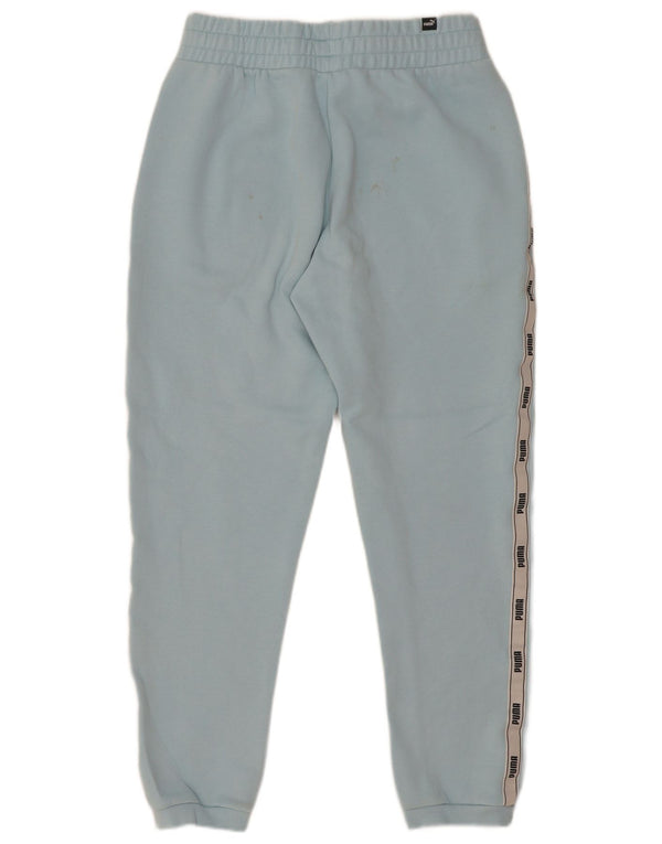 Puma Pantalon de survêtement graphique pour homme en coton color block Small Bleu