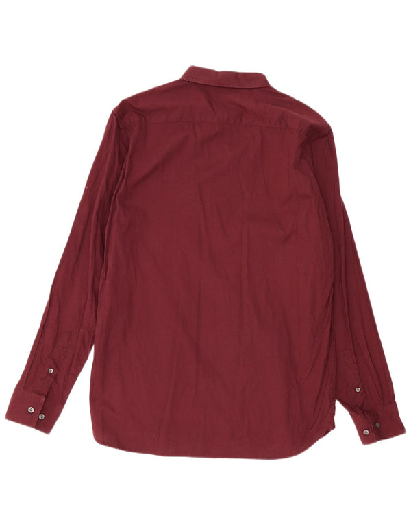 French Connection Chemise Homme Large Bordeaux