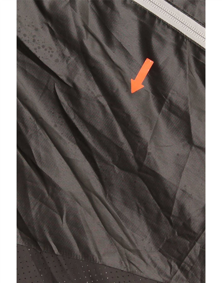 Adidas Veste de pluie pour homme UK 42 XL Noir Colorblock Polyester
