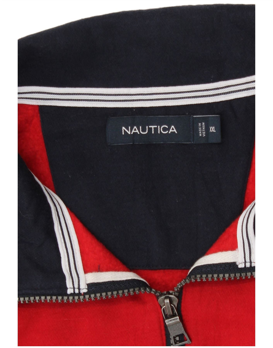 Nautica Sweat-shirt à col zippé pour homme 2XL Rouge