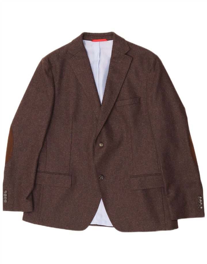 Sarar Veste Blazer 2 Boutons pour Homme UK 40 Grande Laine Marron