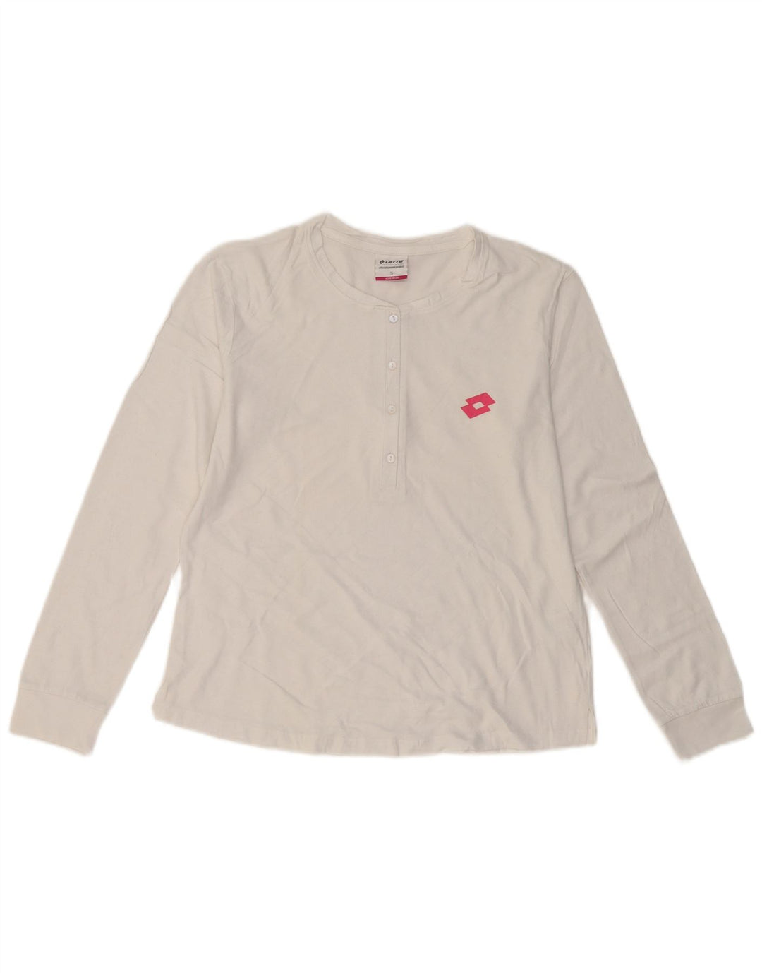 Lotto Haut à manches longues pour femme UK 10 Small Blanc Coton